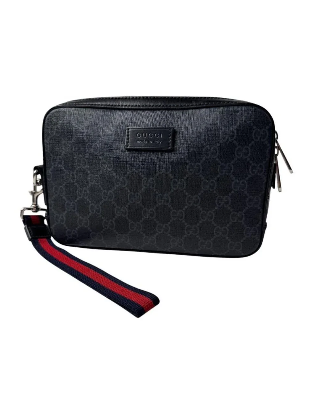 Gucci GG Supreme Pouch Clutch Black